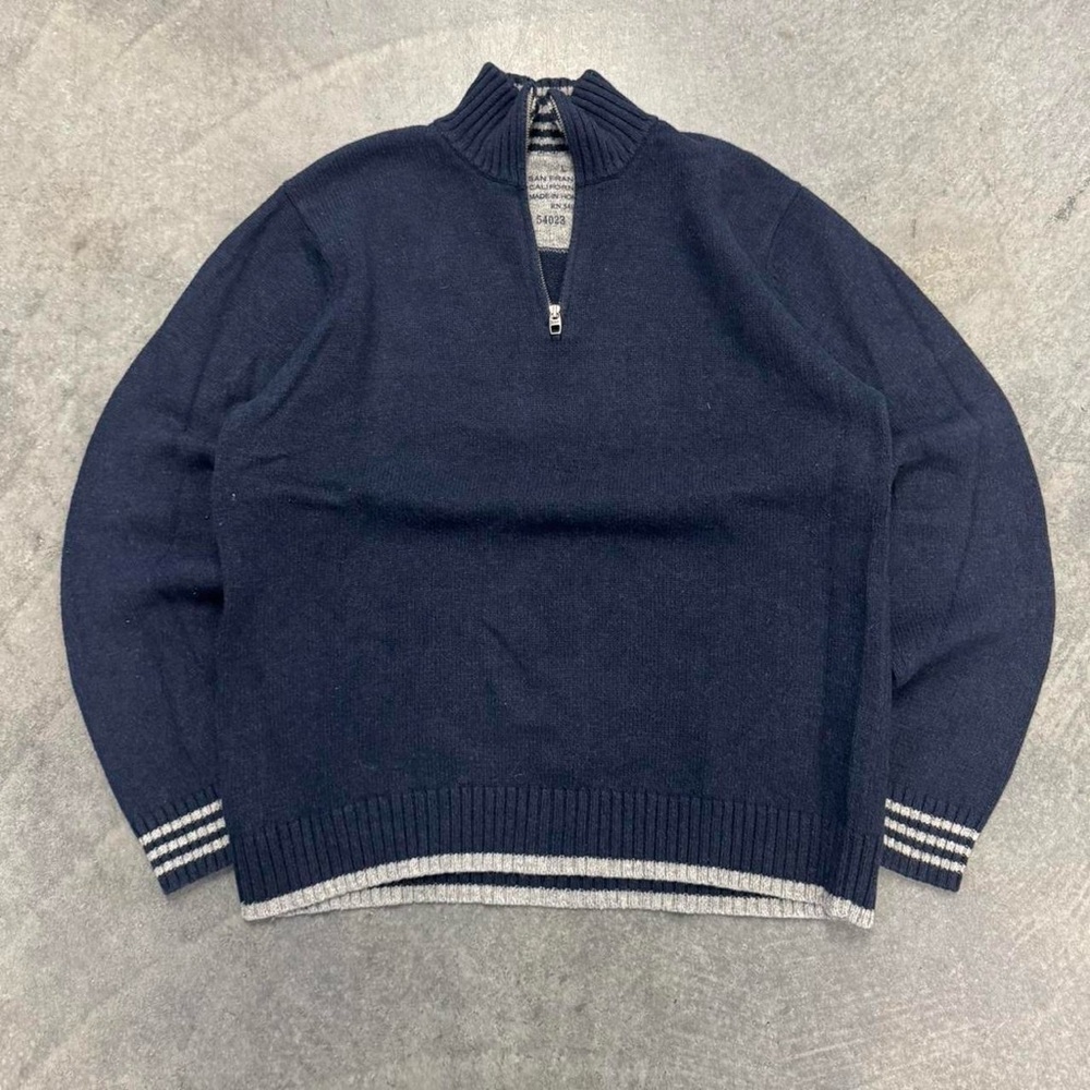 GAP Men's Dark Blue Zip-Up Sweater